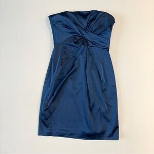 BCBGMaxAzria Midnight Blue Strapless Dress